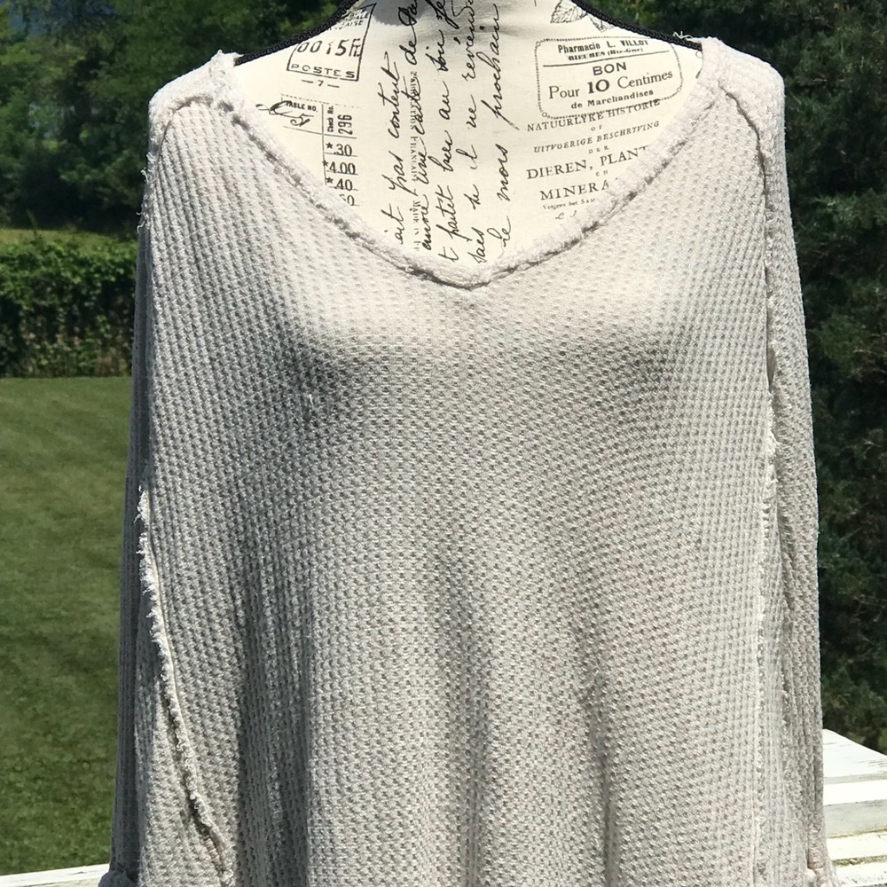 🛑SOLD🛑  FREE PEOPLE Laguna Thermal Top Ivory  LG - Picture 3 of 8